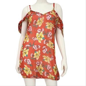Miken Red Floral Swim Cover size Medium